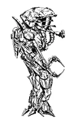Futuristic Robot Warrior