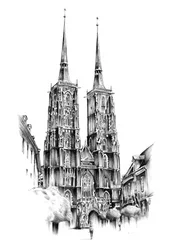 Gothic Spires City Sketch