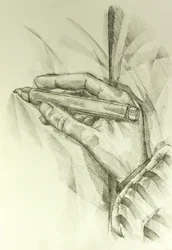 Hand Holding Medical Pen
