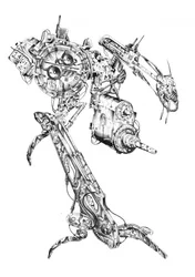 Intricate Steampunk Robot