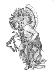 Native American Feathered Warrior