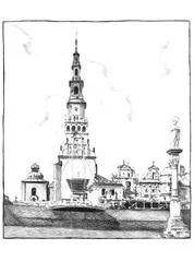 Ornate Church Tower Cityscape