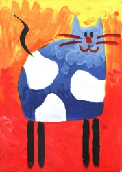 Playful Blue Cat