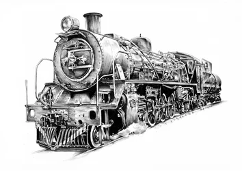 Powerful Steam Locomotive