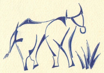 Stylized Blue Bull