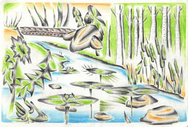 Stylized River Landscape