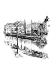 Urban Canal Drawing
