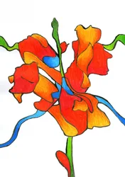 Vibrant Abstract Flower