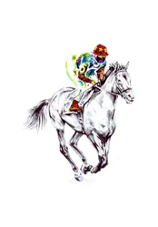 Vibrant Galloping Race Horse