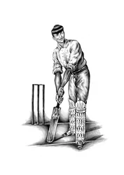 Vintage Cricket Player