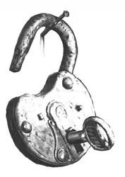 Vintage Padlock And Key