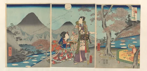 The Moon Reflected in the Rice Fields of Shinano (Shinshū tagoto no tsuki)