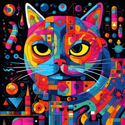 Abstract Cat Patterns 2