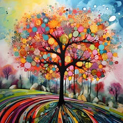 Tree in the Flower Garden 4