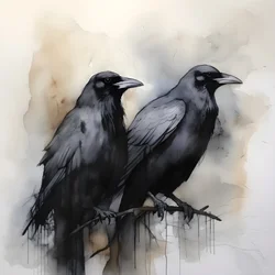 View of 2 Anatomically Correct Ravens 2