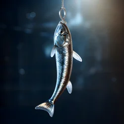 A Snoek, a Type of Fish, Caught on a Fishing Line 3