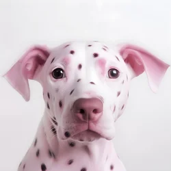 Fascinating Close-up of Pig Pink on White Animal Dalmatian Spots in Moiré Pattern 3