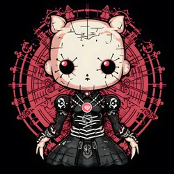 Hello Kitty as Pinhead Shirt Design 3