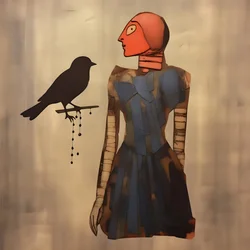 Wooden Doll and Bird 4