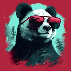 Panda with Glasses 2