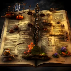 Visual representations of theories about the manuscript, such as herbal medicine guides, alien languages, and elaborate hoaxes 1