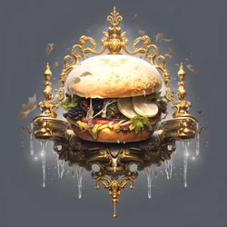 A white marble burger