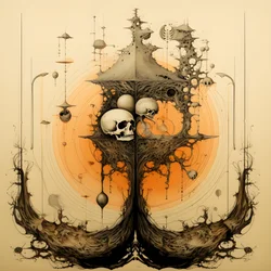 Leonardo da Vinci Concept Sketch Album Artwork Root of a Tree Growing from the Earth and Reaching the Sky like Jack and the Beanstalk 2