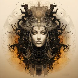 Leonardo da Vinci Concept Sketch Album Artwork Root of a Tree Growing from the Earth and Reaching the Sky like Jack and the Beanstalk 3