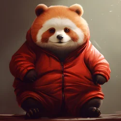 Red Panda and Obese Human Child