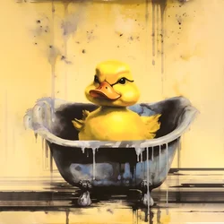 Trendy Rubber Duck Advertisement Poster - The Yellow 1