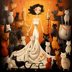 Crazy Cat Woman in a Dress 4