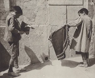 Boys Playing at Bull-Fighting