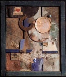 Merzbild Rossfett, assembly of wood and painting by Kurt Schwitters (1887-1948), 1918-1919, Geneva, Museum of Art and History