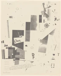 Untitled, No. 6 of 6 from the Portfolio Merz 3. Kurt Schwitters 6 Lithos. Merz Portfolio. First Portfolio of the Merz Publisher
