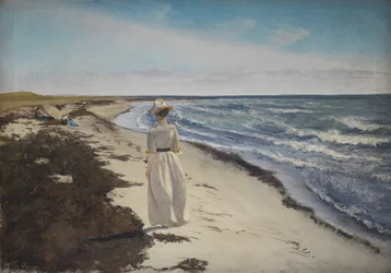 Lady at Karrebæksminde Beach, Zealand