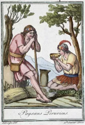 Peruvian Peasants - in Encyclopedia of Travels by J. Grasset St Sauveur, ed. Paris