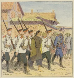 Conduct of a Chinese spy to the Russian headquarters