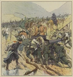 Russian Troops Retreating to Liao-Yang