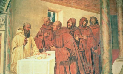 Taking Communion, from the Life of St. Benedict