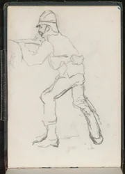 A soldier at the defences