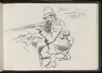 Jenkins Kneeling to Fire