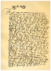 Letter from Lady Jane Grey to William Parr, 10th July 1553