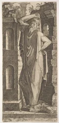 St. Philip, standing with his left hand on his hip and his right hand resting on his head, 1545