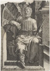 Roman General Sitting Before Some Ruins