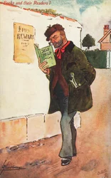 Workman Reading a Self Help Book