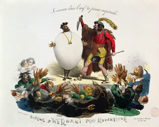 Hernani Sublime, a Romantic Dish, caricature of Hernani by Victor Hugo