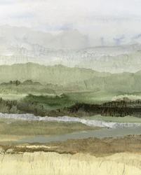 Layered Green Landscape