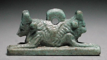 Bull-headed lion amulet, Saite Period, 715-656 BC