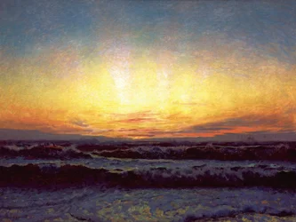 The North Sea in Stormy Weather. After Sunset. Højen
