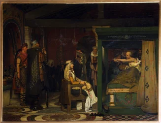 Fredegund visits Bishop Praetextatus on his deathbed